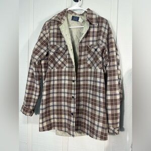 Sears Men’s Vintage Plaid Flannel Barn Jacket Size Large EUC